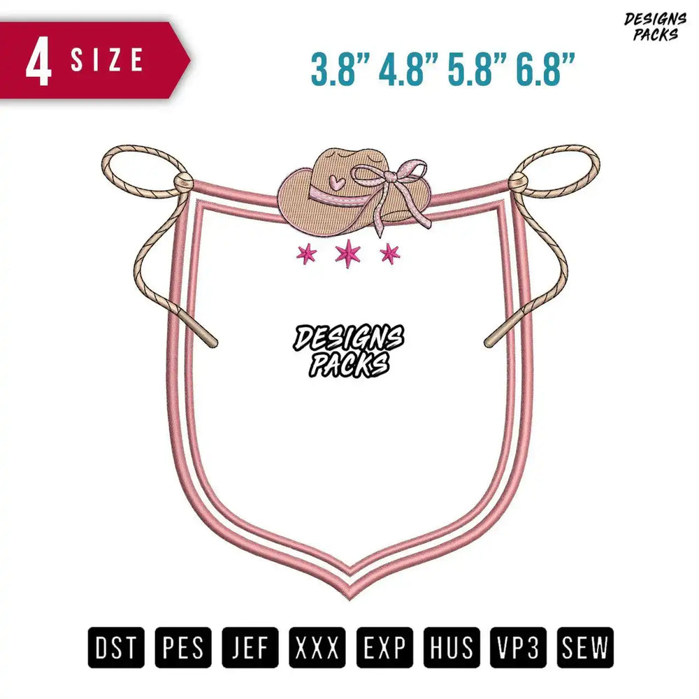 Ribbon Hat Embroidery Design