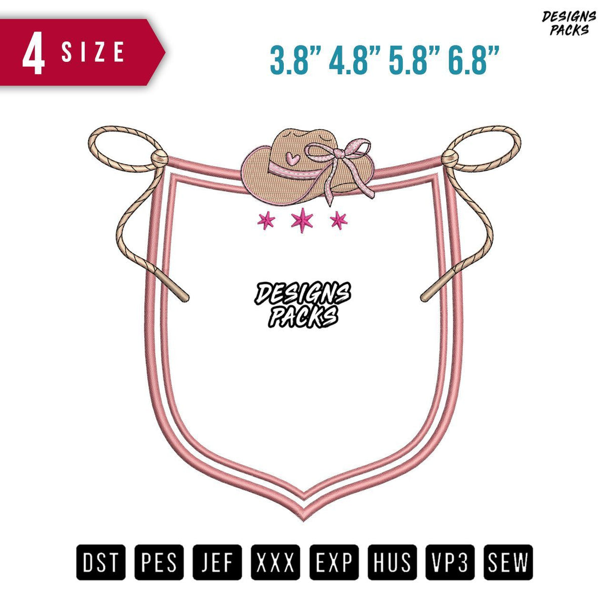 Ribbon Hat Embroidery Design