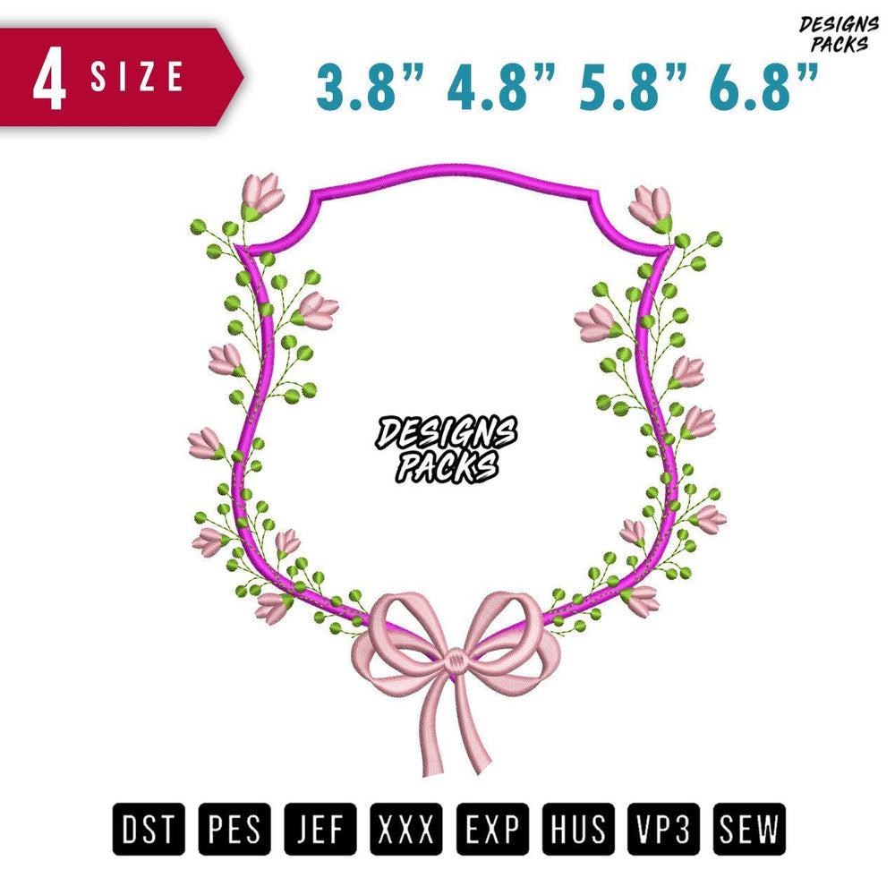 Ribbon Pinky Embroidery Design