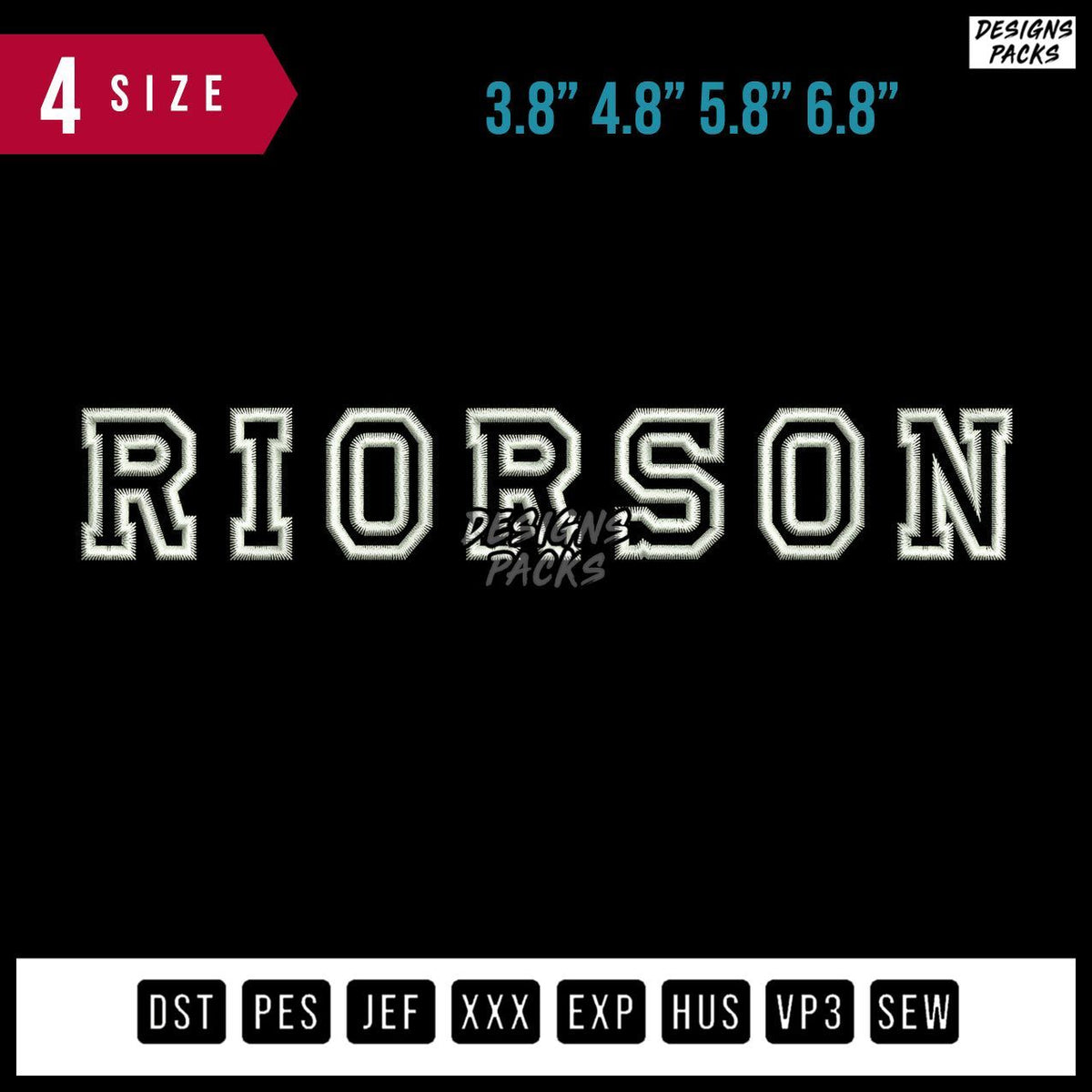 Riorson B Embroidery Design