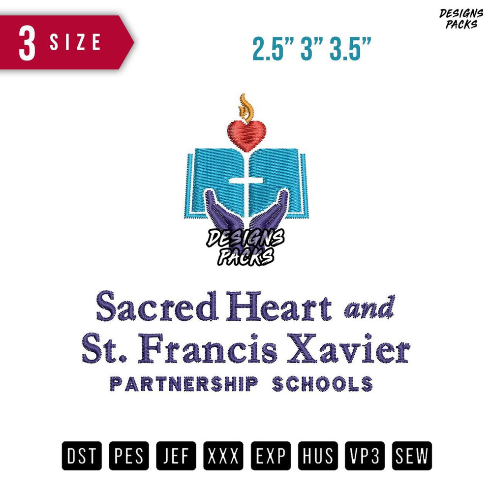 Sacred Heart Embroidery Design