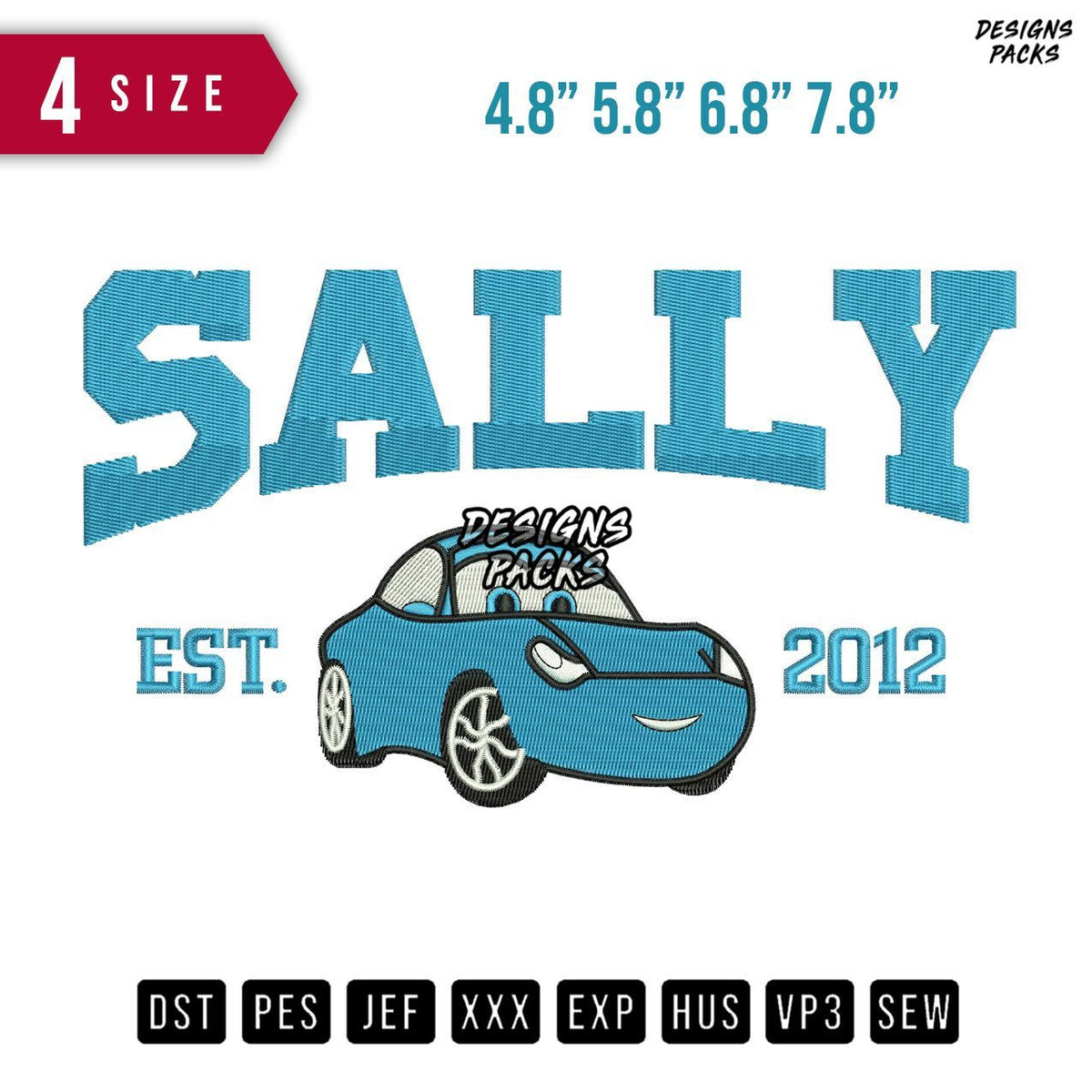 Sally Est Embroidery Design