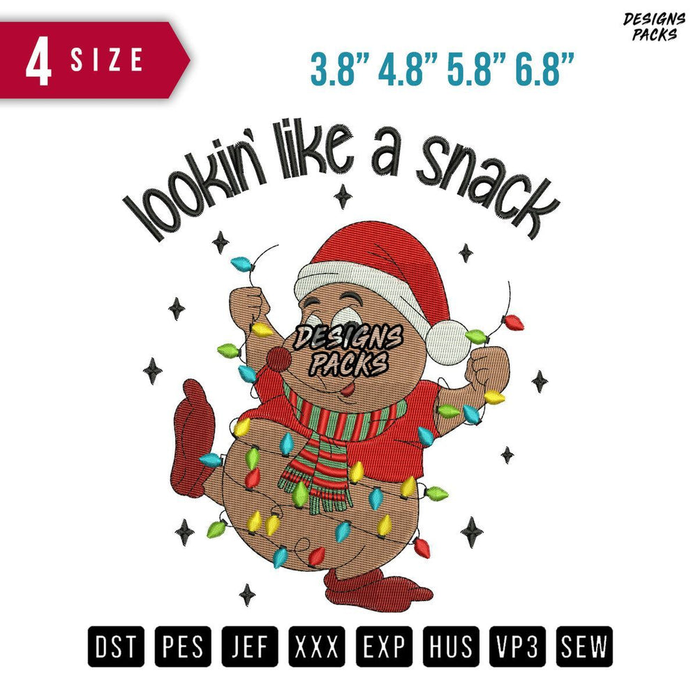 Santa Gus Christmas Embroidery Design