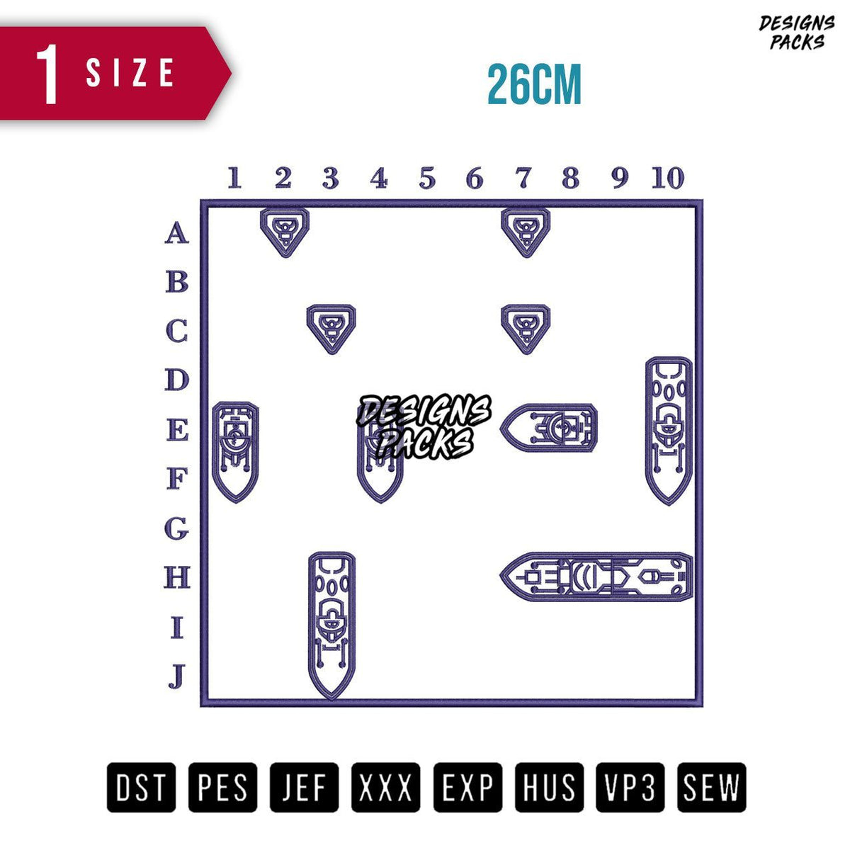 Sea Battle 2 Embroidery Design