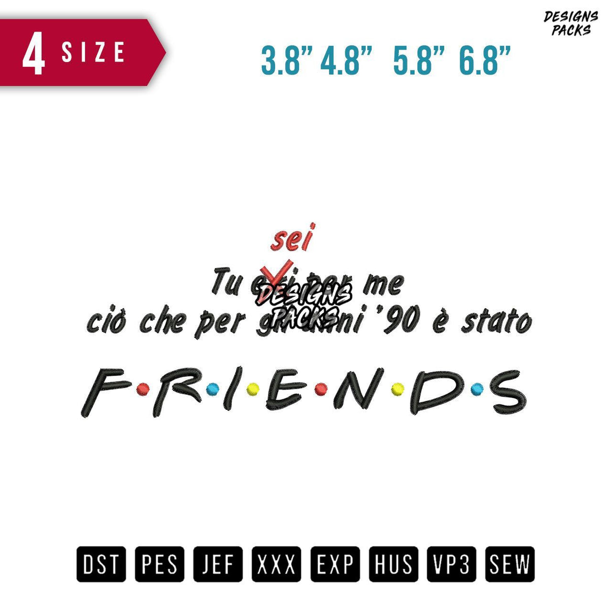 Sei Friends Embroidery Design