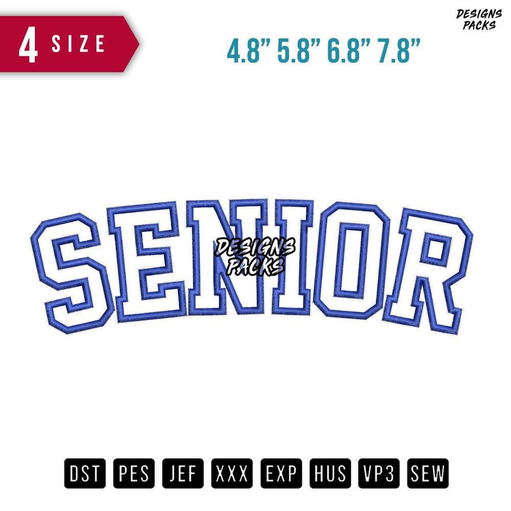 Senior Applique Embroidery Design
