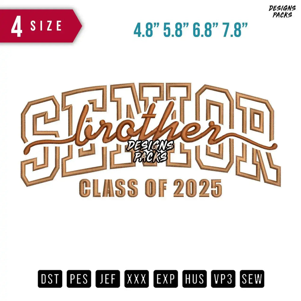 Senior Brother Embroidery Design