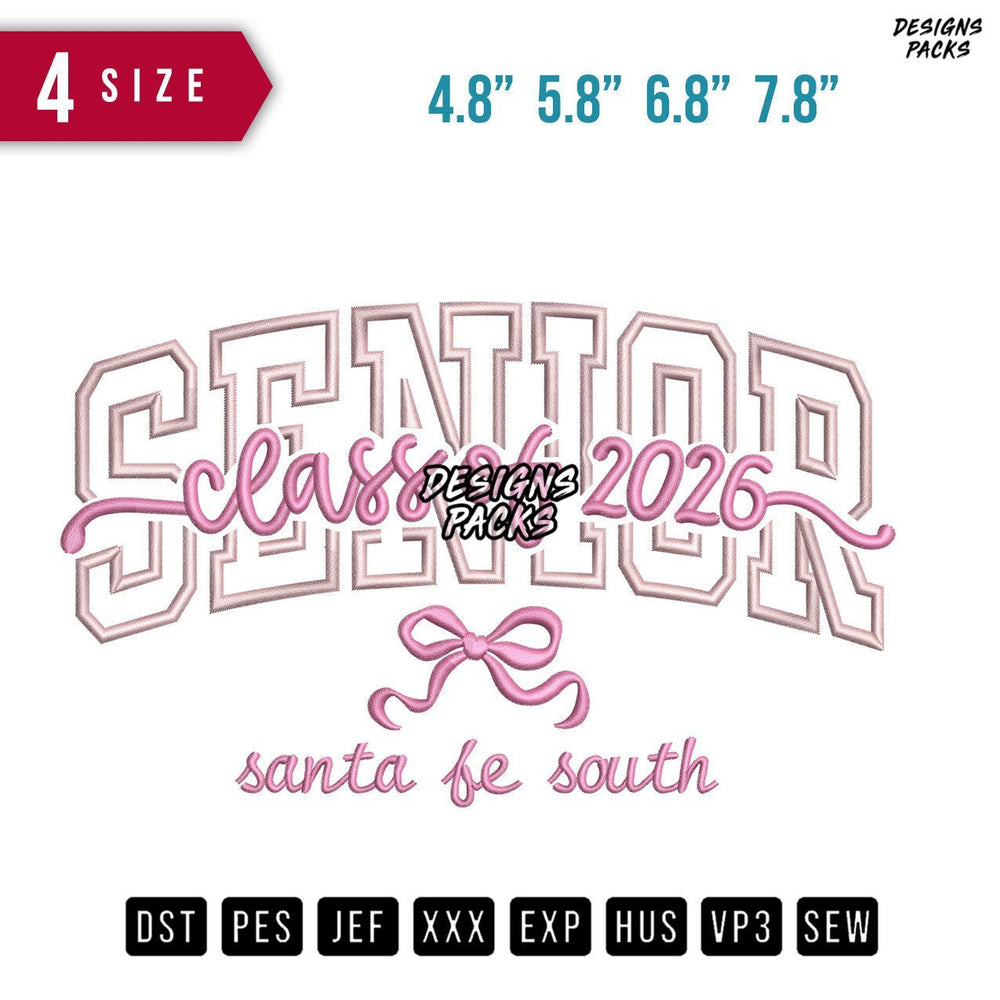 Senior Class Embroidery Design