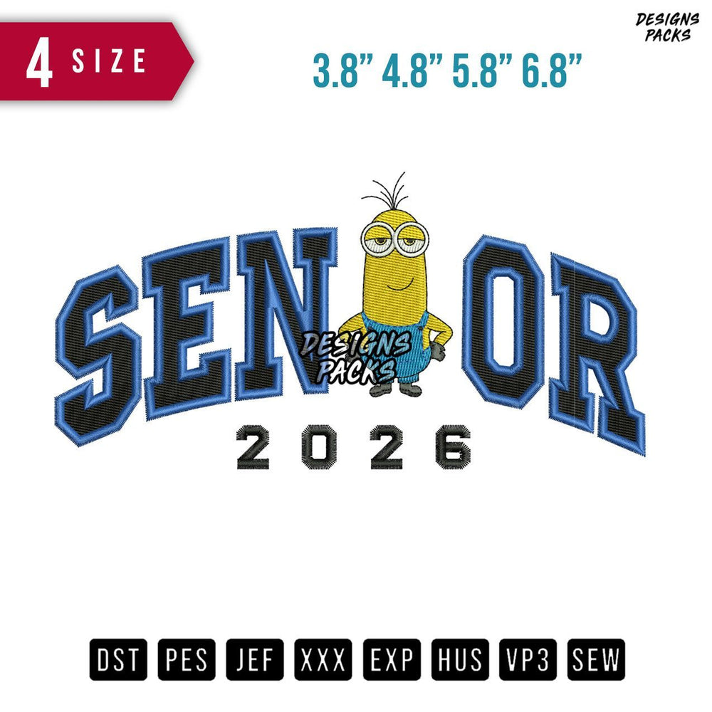 Senior Minions Embroidery Design