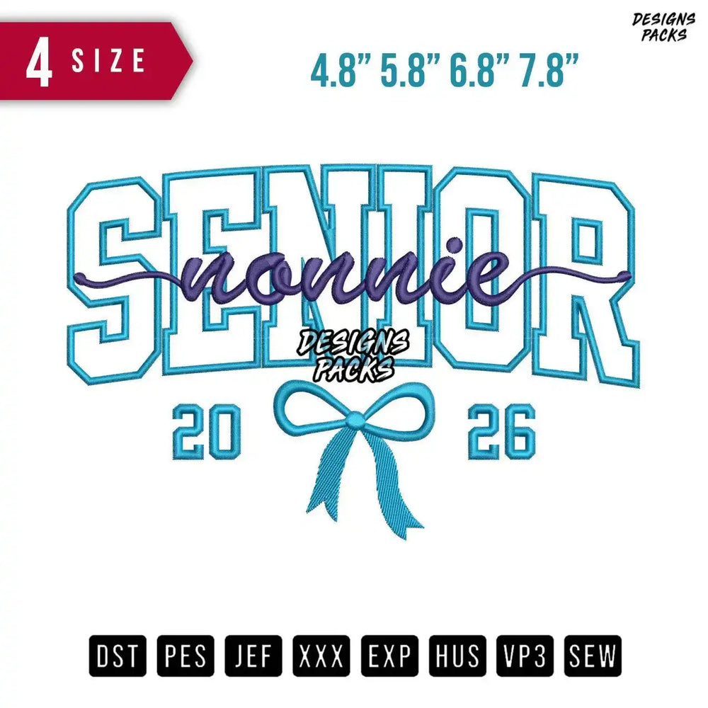 Senior Nonnie Embroidery Design