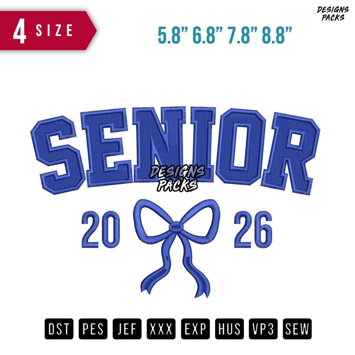 Senior Ribbon Embroidery Design