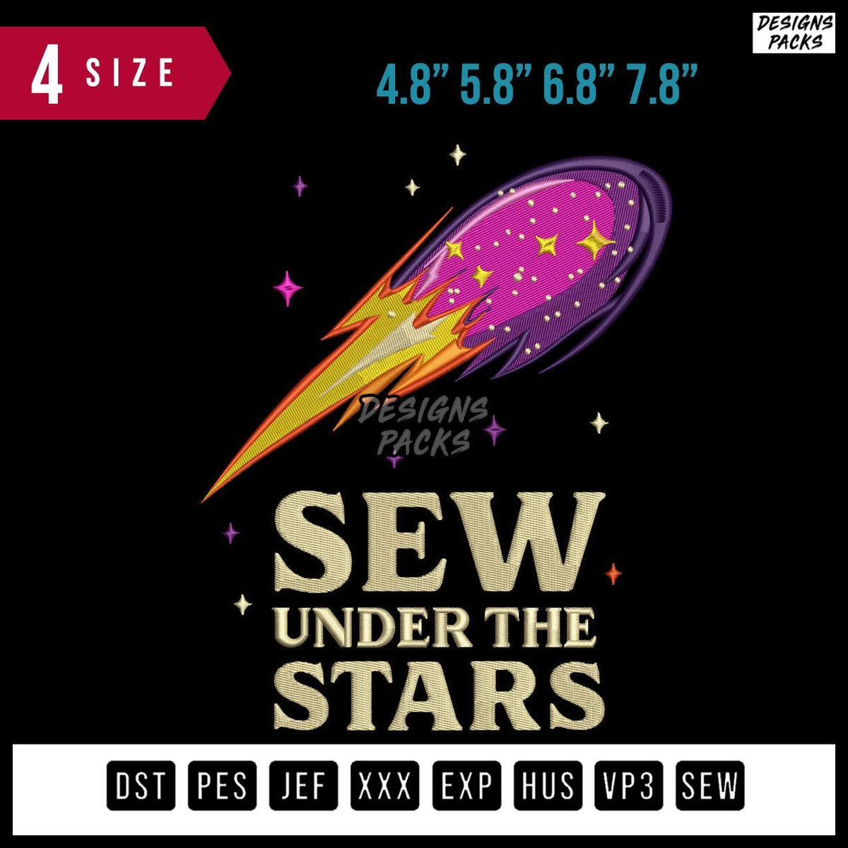 Sew Stars Embroidery Design