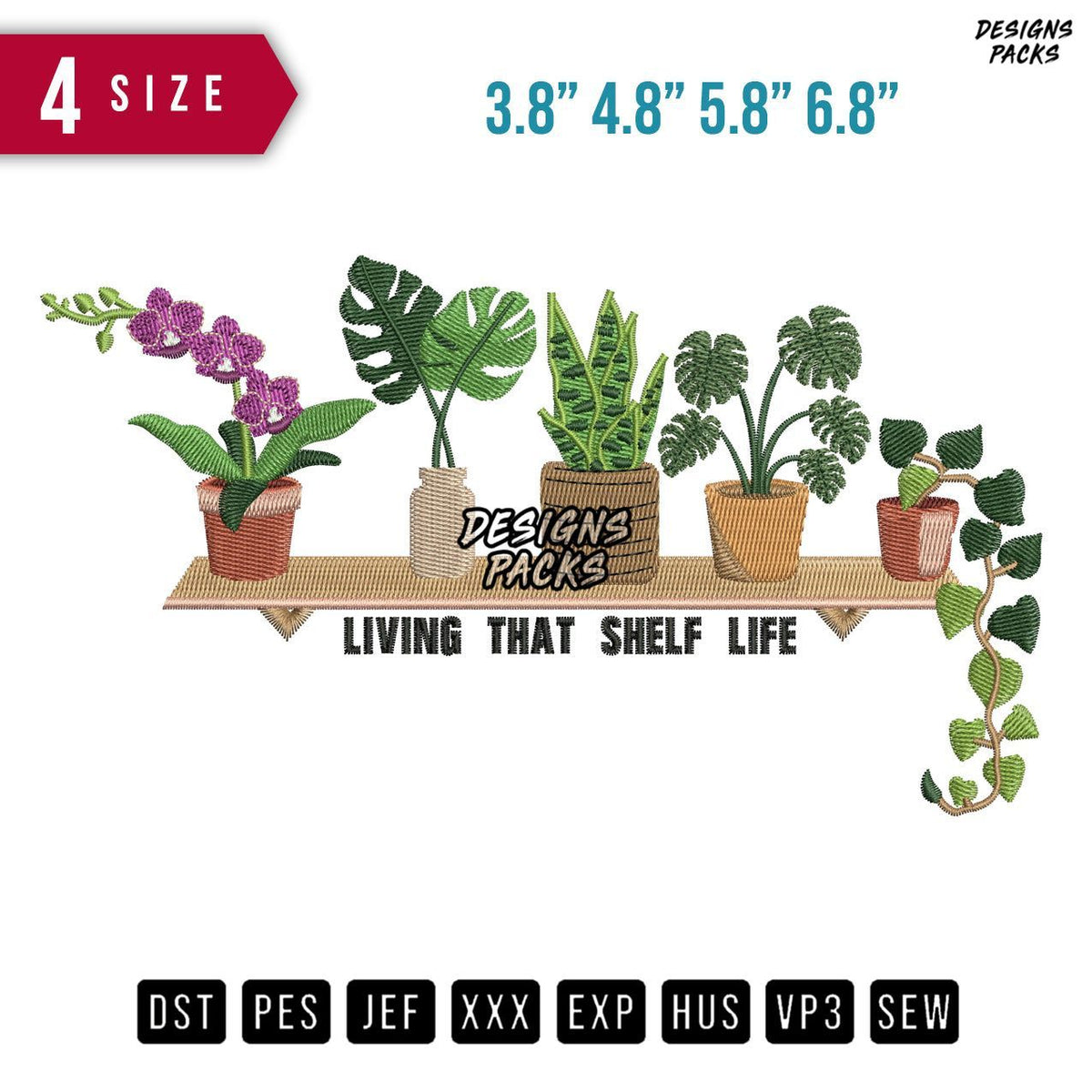 Shelf Life Embroidery Design