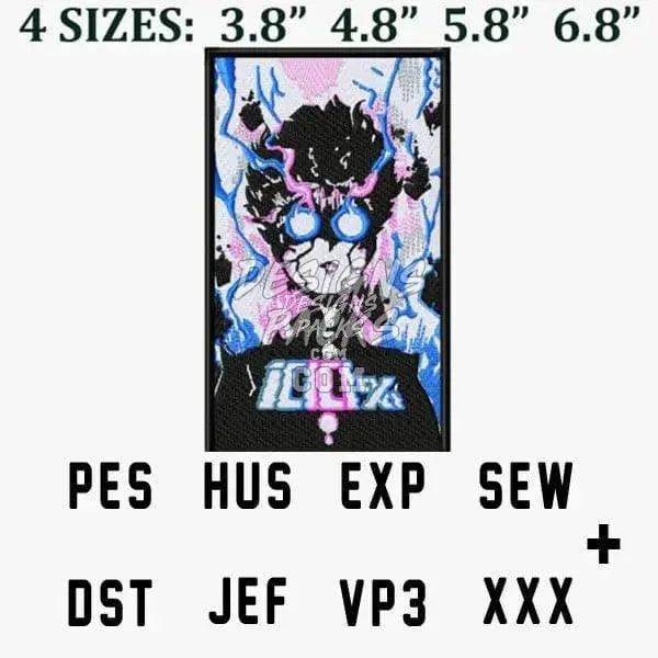 Shigeo Kageyama Mobpsycho100 Anime Embroidery Design designspacks