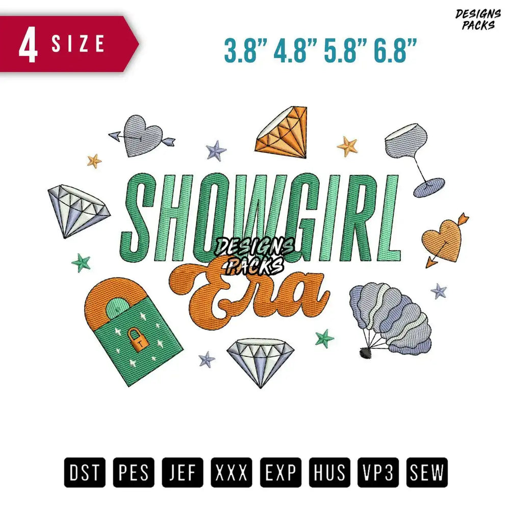 Show Girl Era Embroidery Design