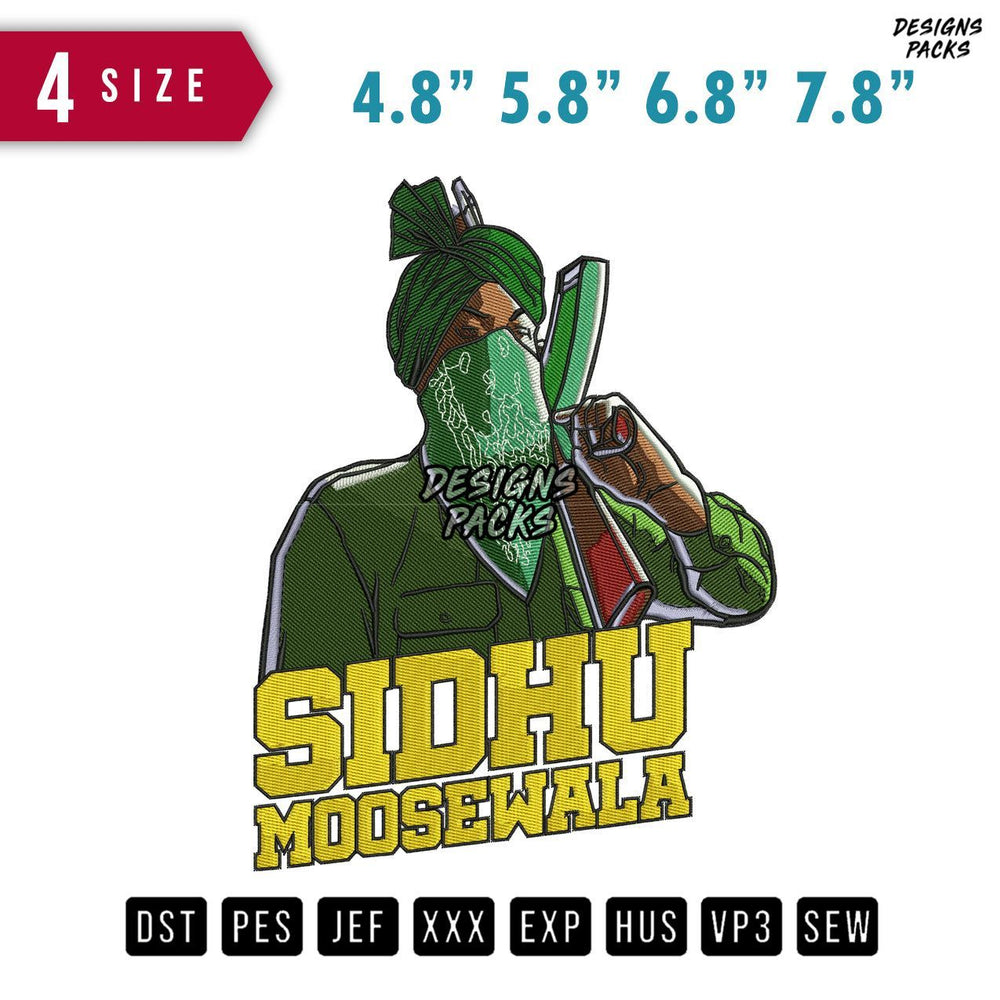 Sidhu M Soldier Embroidery Design