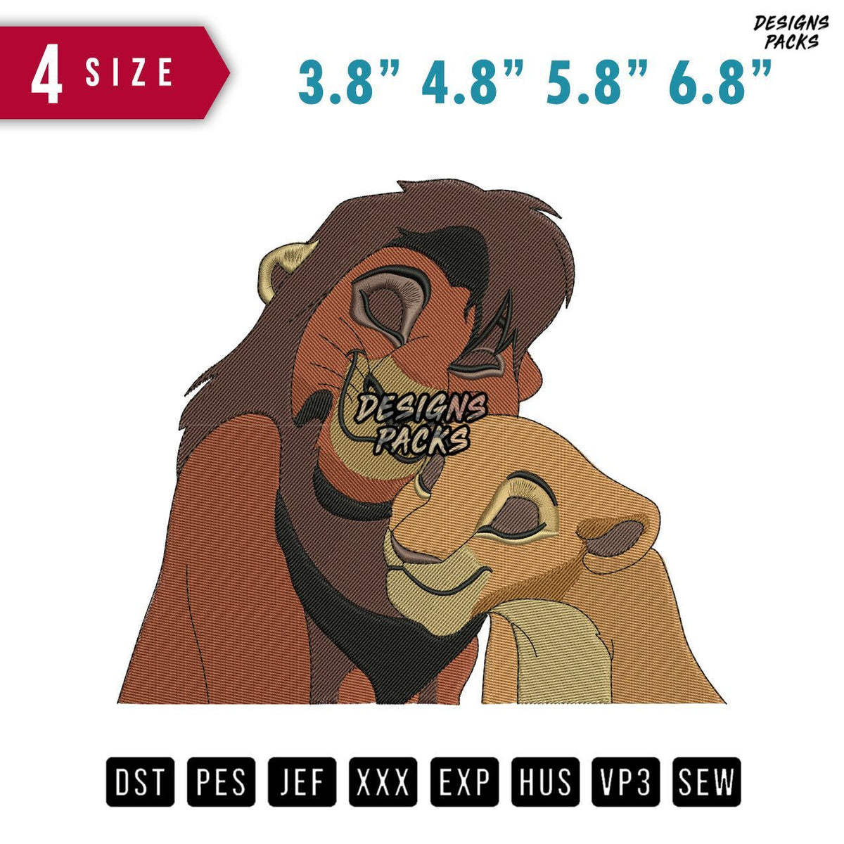 Simba NAla Huge Embroidery Design