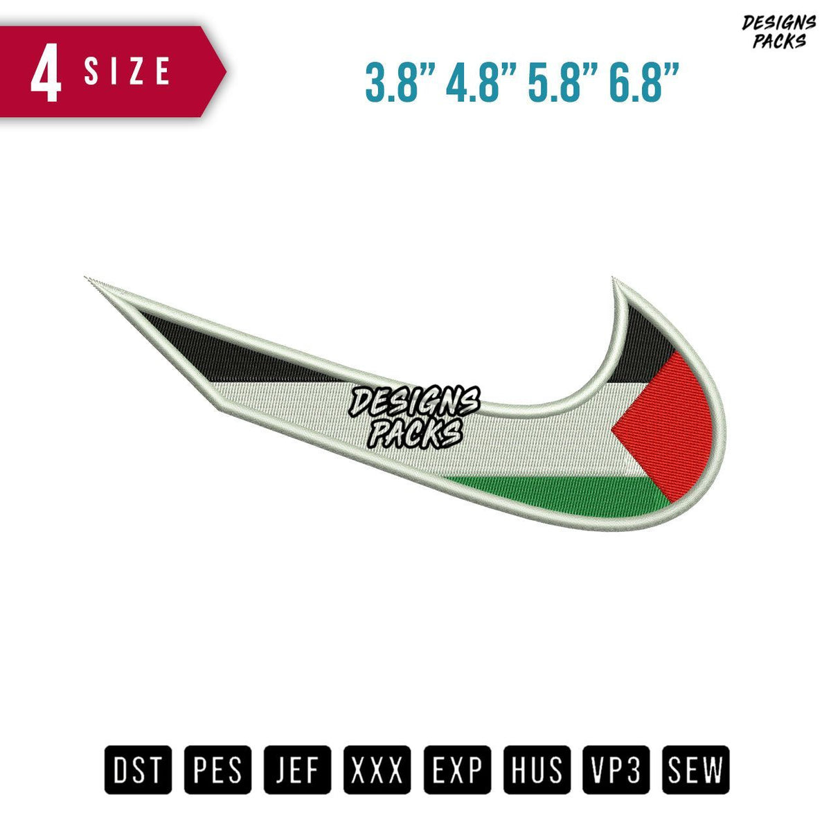 Sketch Palestine Embroidery Design
