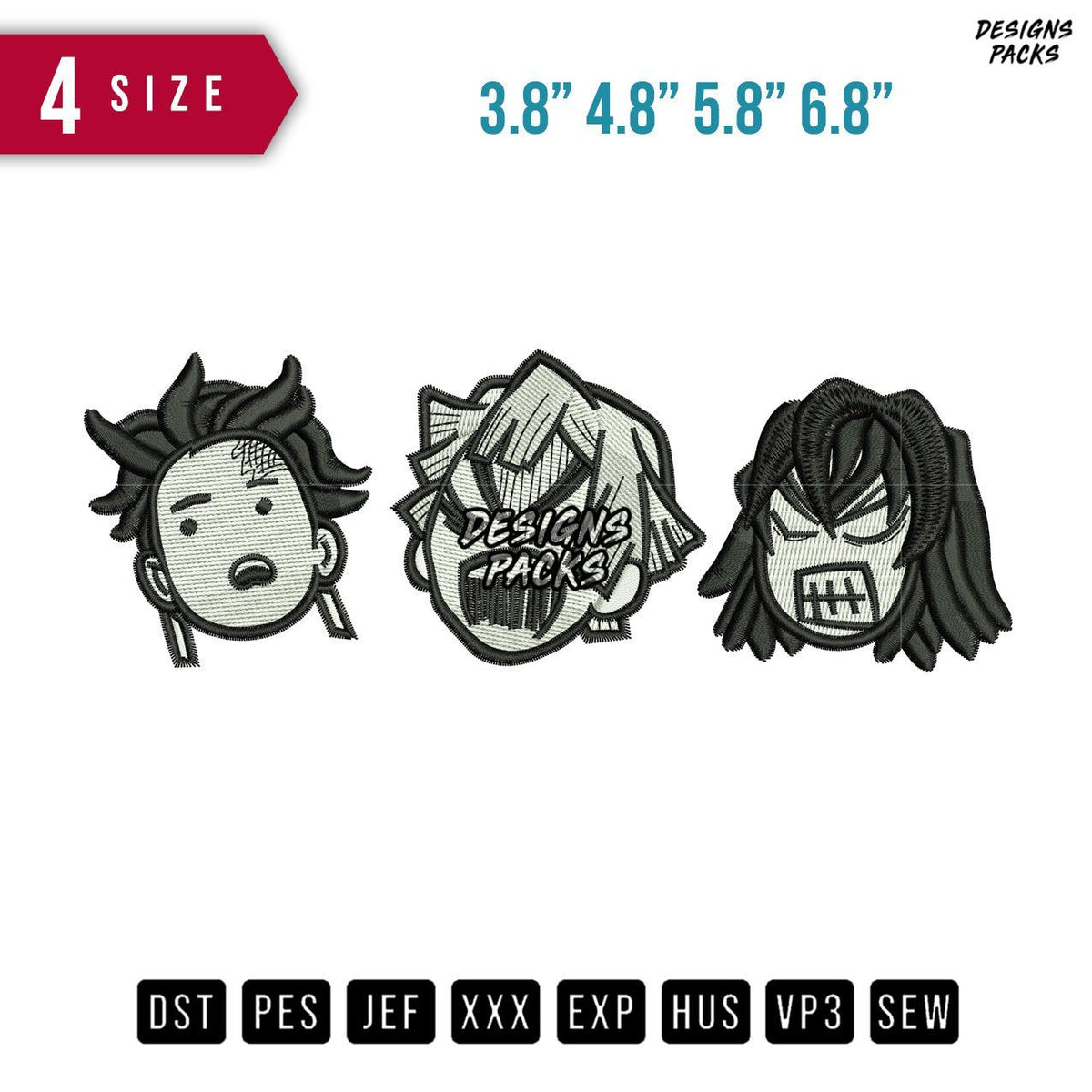 Slayer Anime Demon Embroidery Design