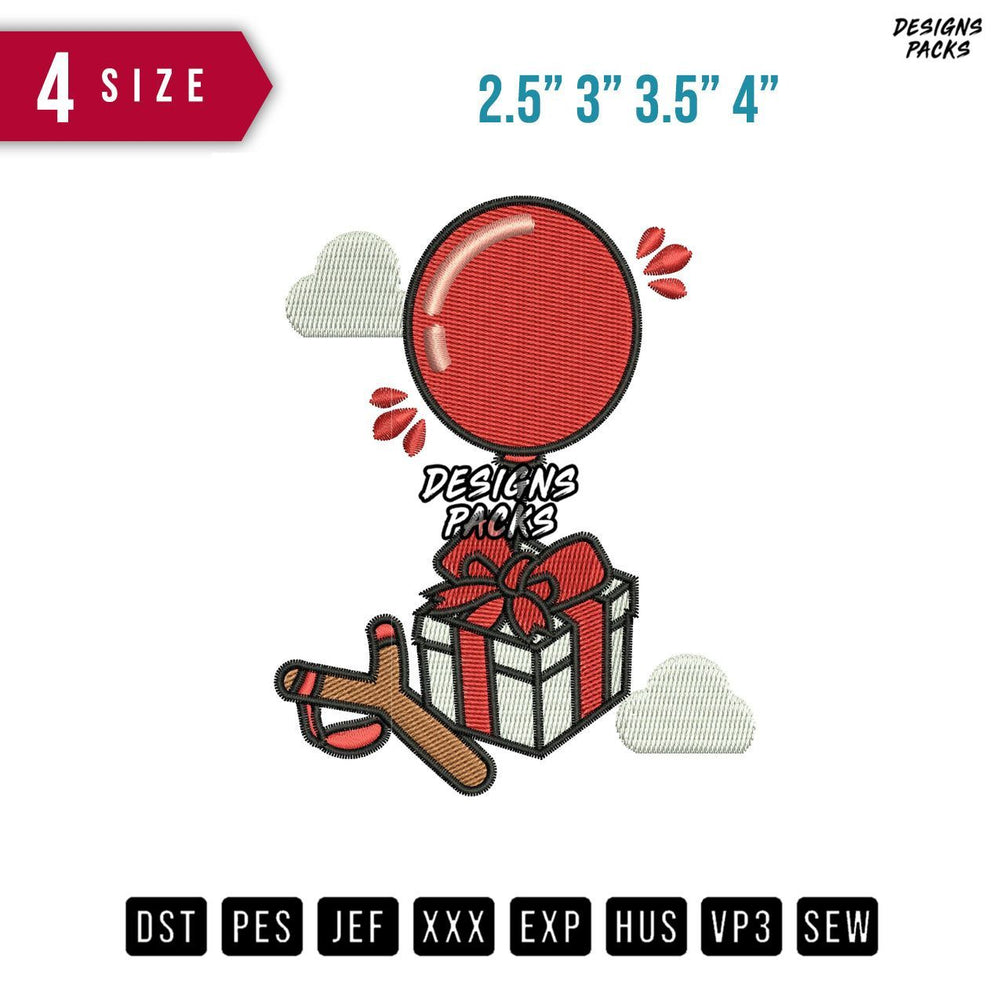 SlingShot Ballon Embroidery Design