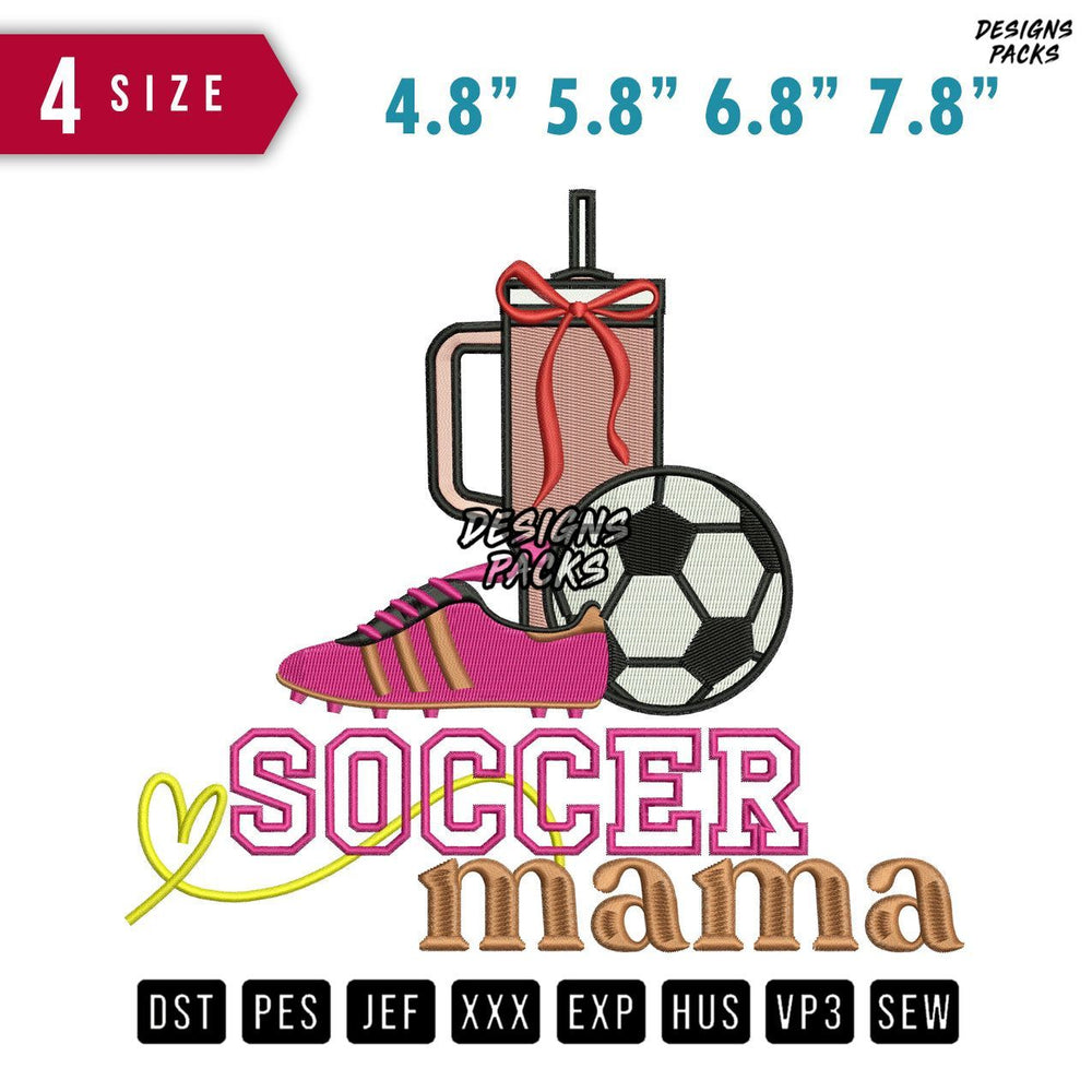 Soccer Mama Embroidery Design