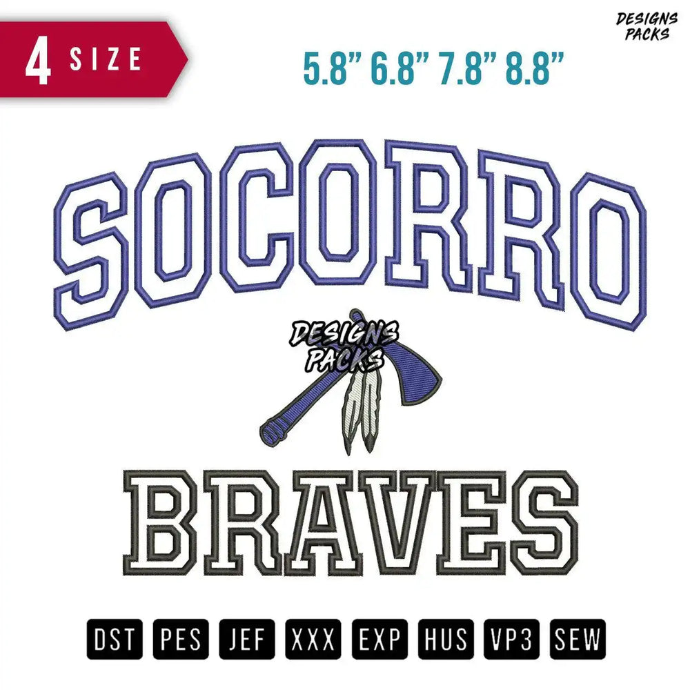 Socorro Applique B Embroidery Design