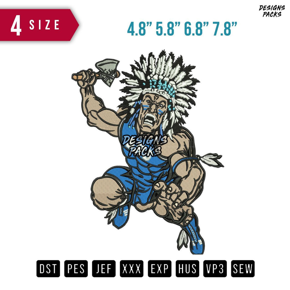 Socorro Warrior Junior Wrestling Embroidery Design