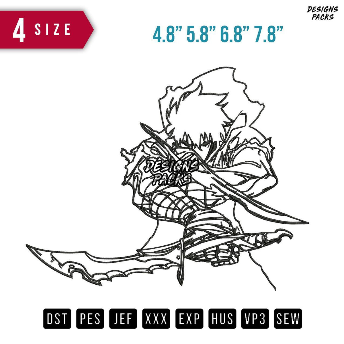 Solo Leveling Line Embroidery Design