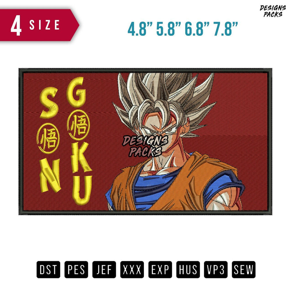 Son Goku C Embroidery Design