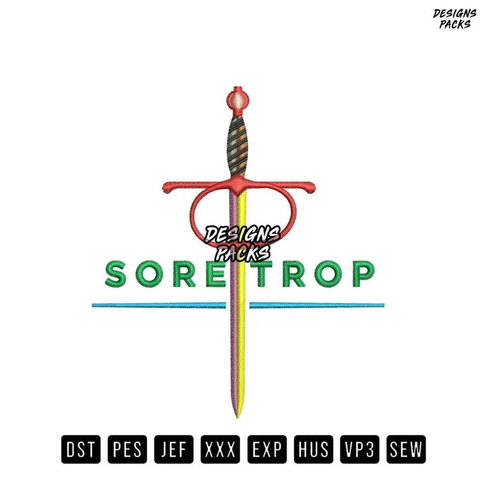Sore Sword Embroidery Design