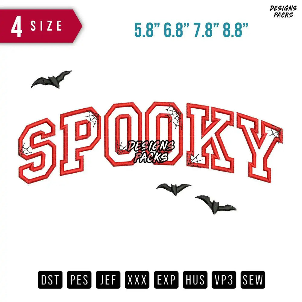 Spooky Applique Embroidery Design