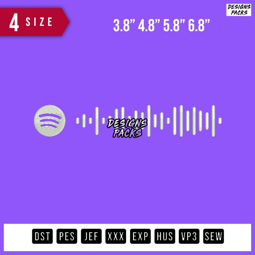Spotify D Embroidery Design