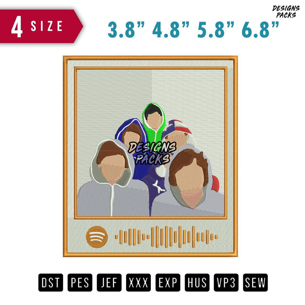Spotify One DIrection Embroidery Design