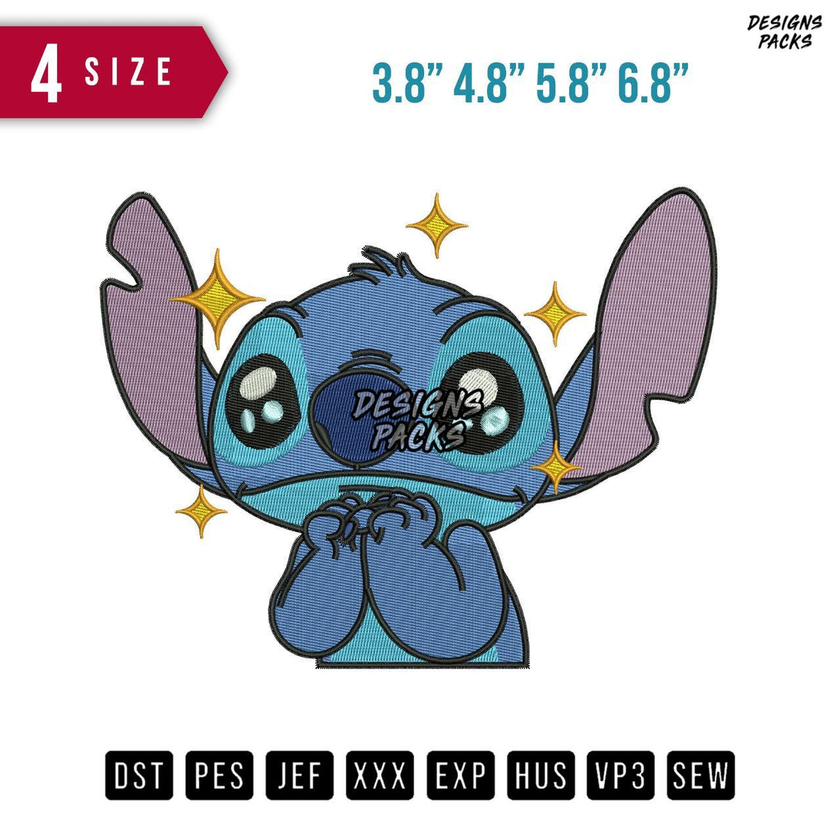 Stitch Cute B Embroidery Design