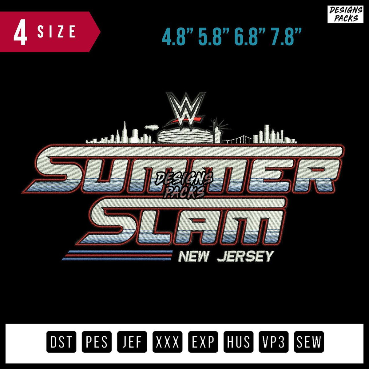 Summerslam Logo Embroidery Design