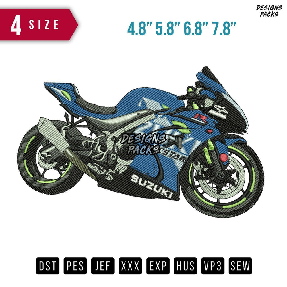 Suzuki GSXR 1000 Embroidery Design