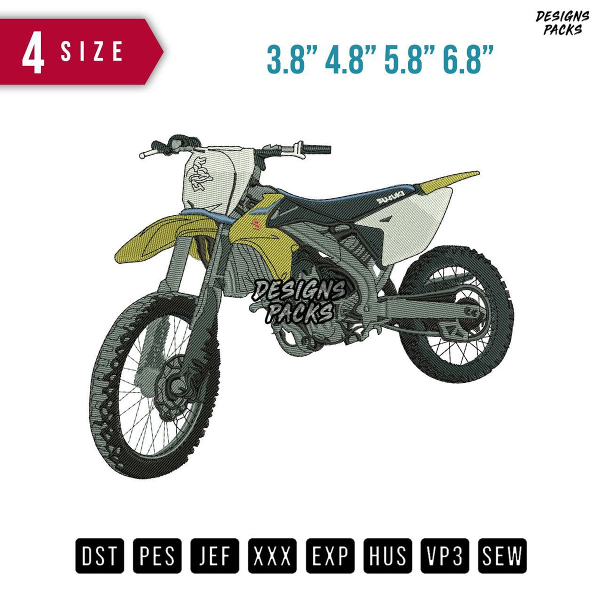 Suzuki Rmx Motor Embroidery Design