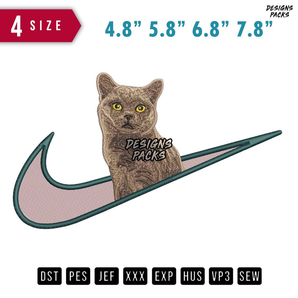 Swoosh British B Embroidery Design