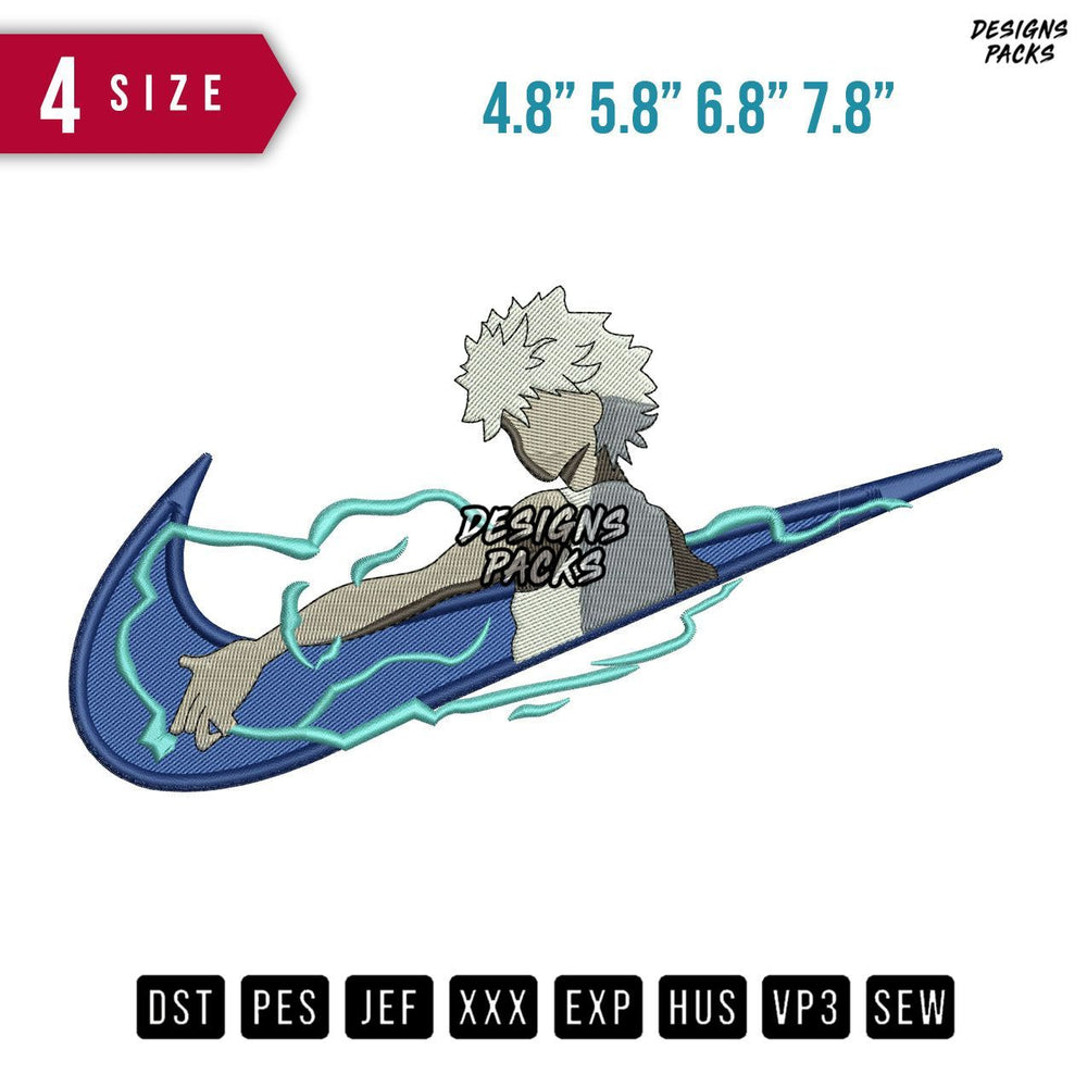 Swoosh Killua Light B Embroidery Design