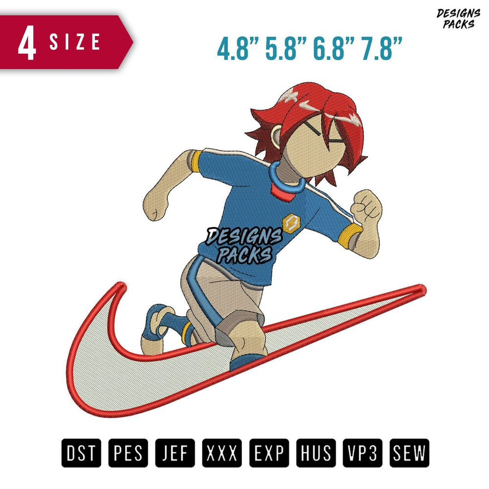 Swoosh Kiyama Hiroto Embroidery Design