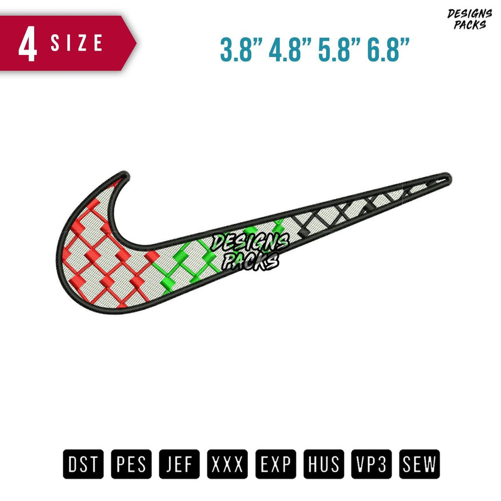 Swoosh Line B Embroidery Design