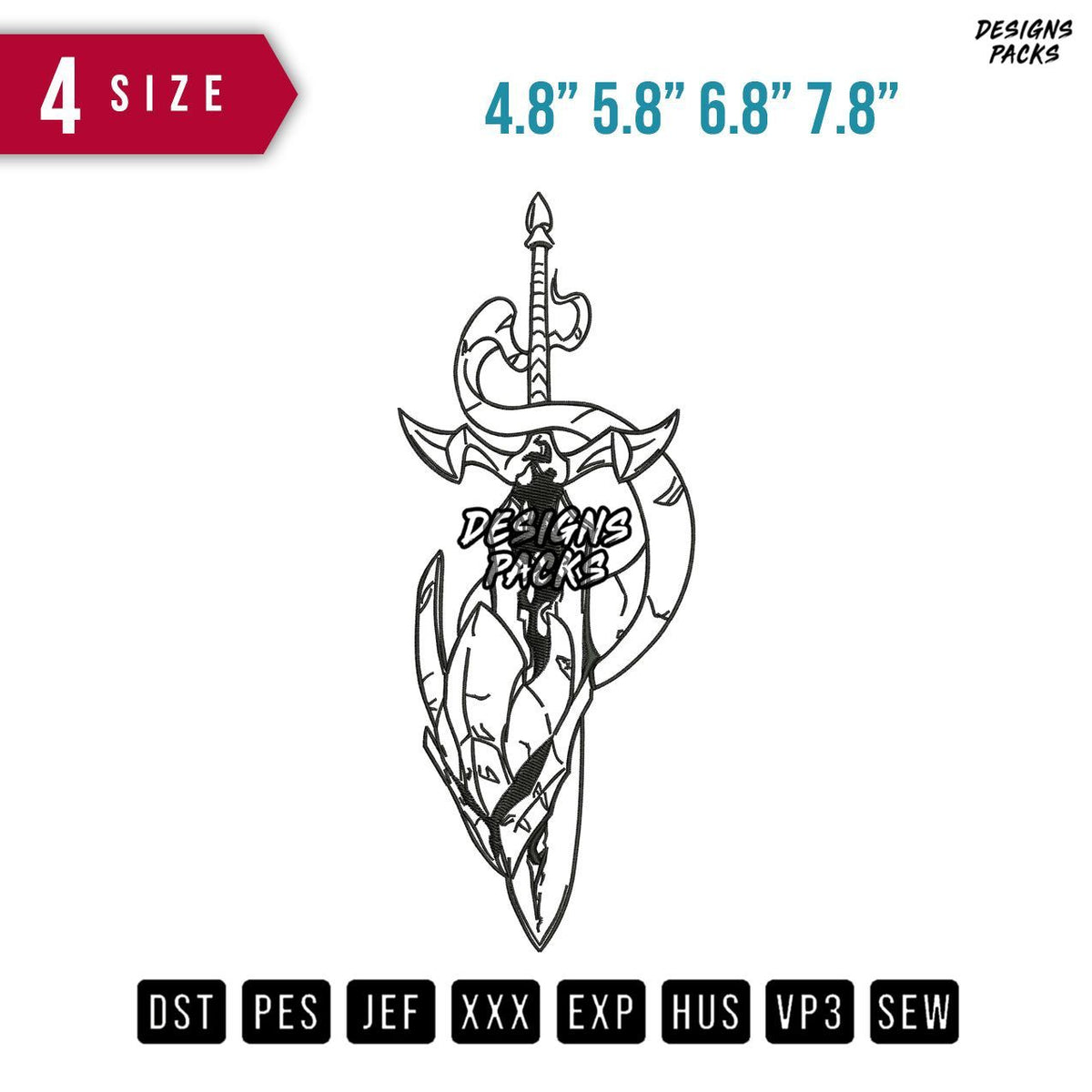 SwordSL Line Embroidery Design