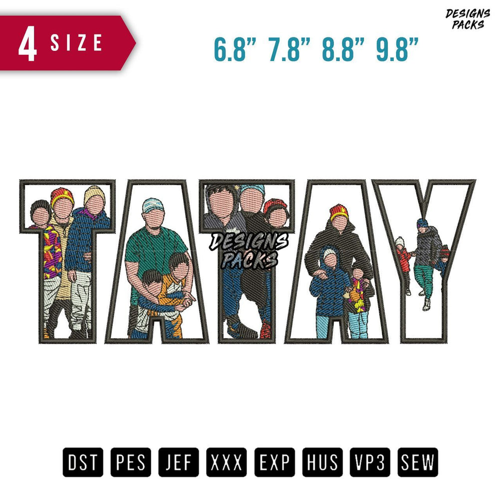 TATAY Families Embroidery Design