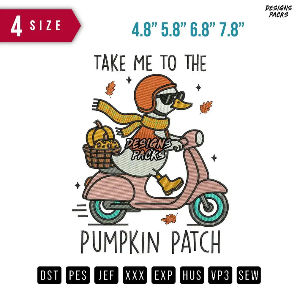 Takemeto Chick Vespa Embroidery Design