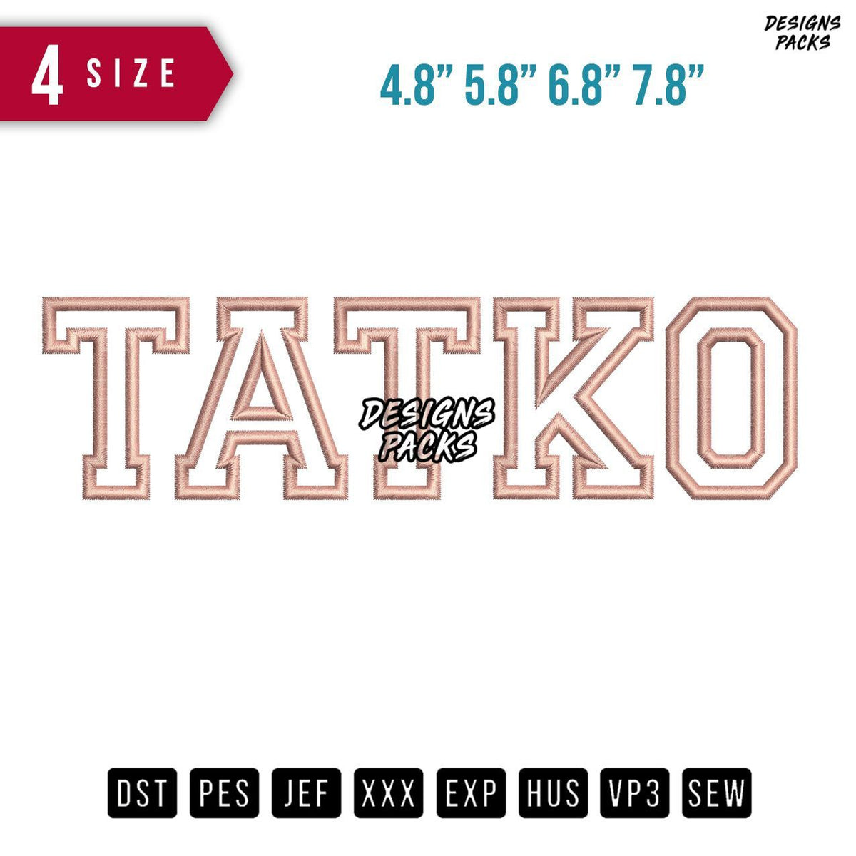 Tatko Applique Embroidery Design