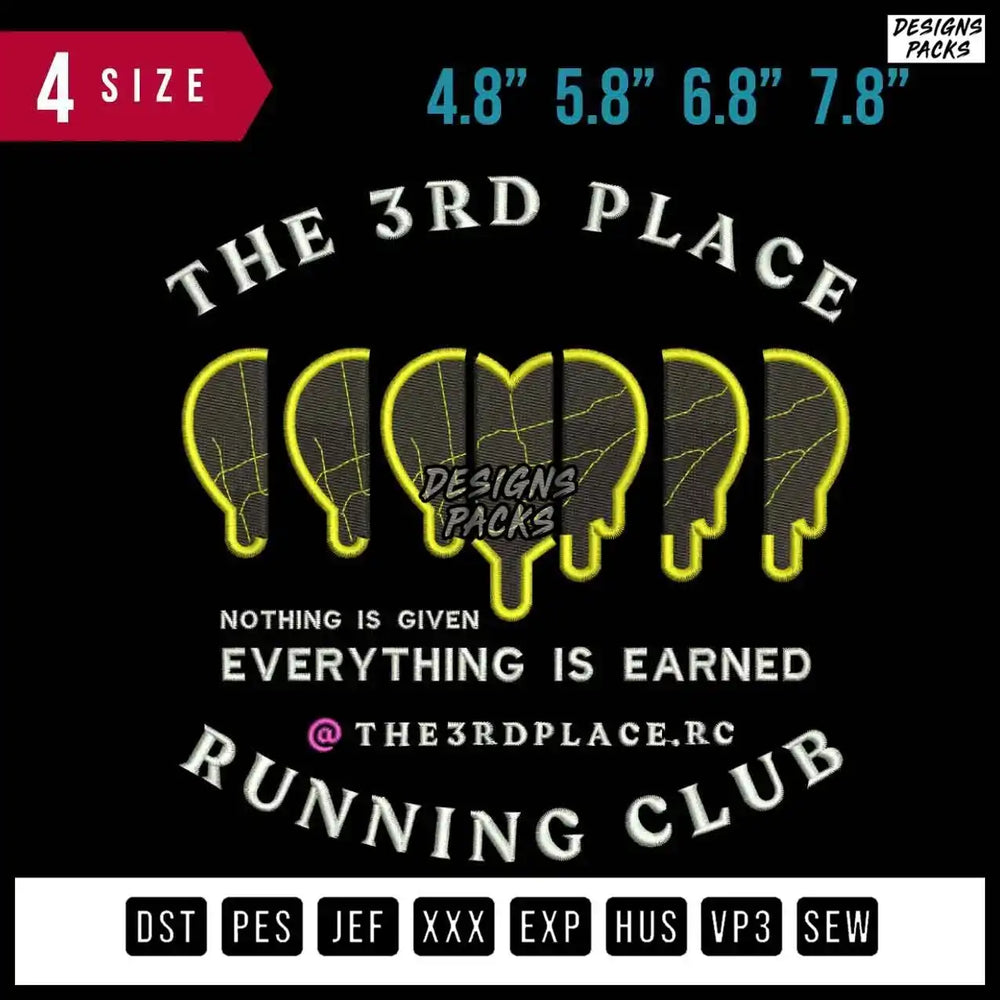 The 3rd Place Embroidery Design