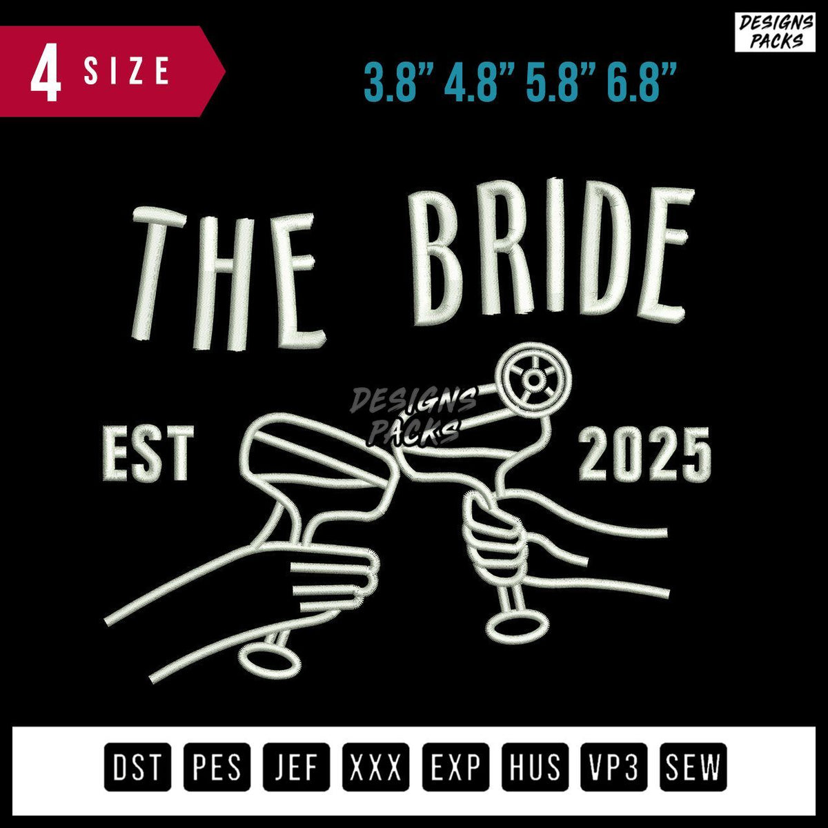 The Bride Embroidery Design