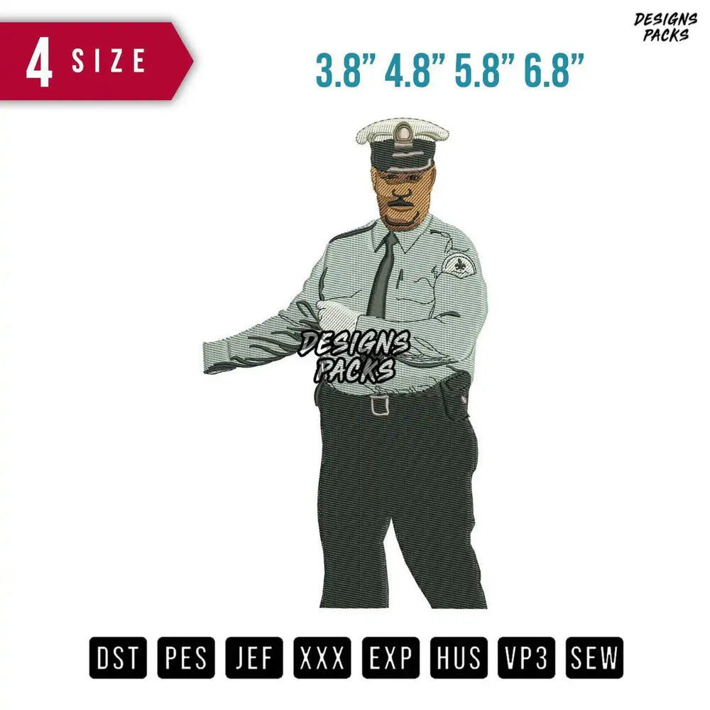 The Police Embroidery Design