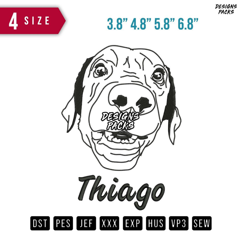Thiago Dogs Embroidery Design