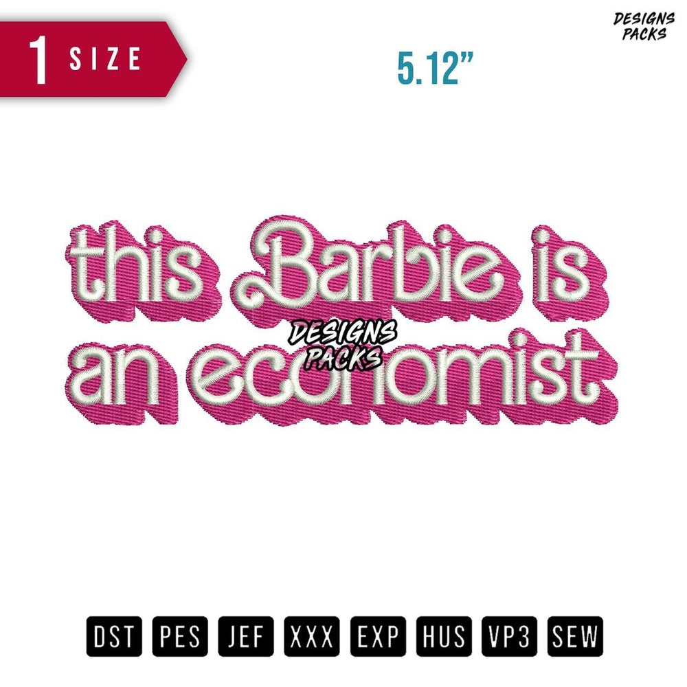 This Barbie Embroidery Design